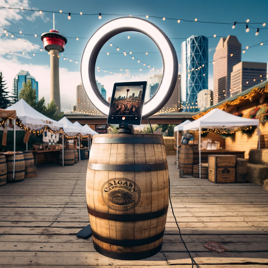 photo booth calgary whisky barrel