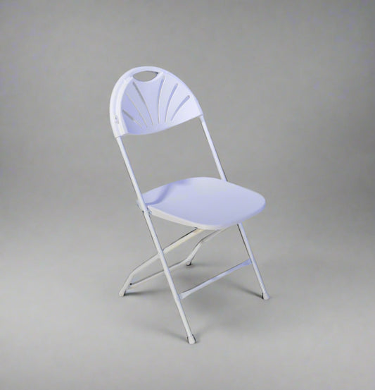 Chair - Snow White, Fan back, Folding